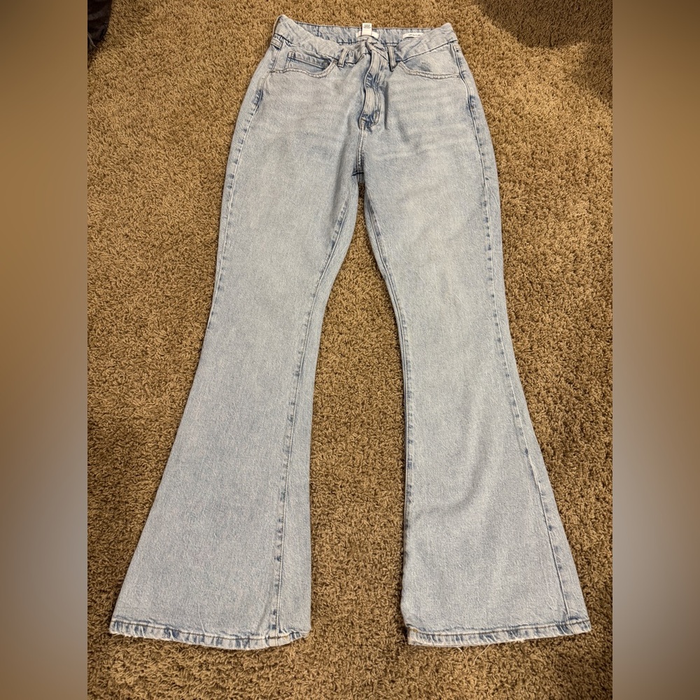 Forever 21 Blue High-Rise Flare Jeans